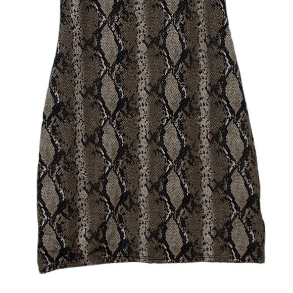 Yummie Tummy Carine Shaper Slip Dress Brown Snake Print Size Small NWT - Picture 8 of 10